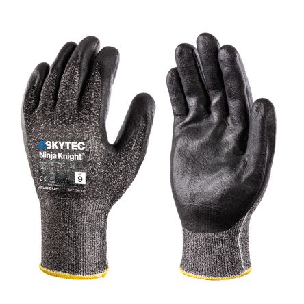 Skytec Ninja Knight Black, Grey Glass Fibre, HPPE, Nylon Abrasion Resistant, Cut Resistant, Puncture Resistant, Tear [SKY275]; 671-108
