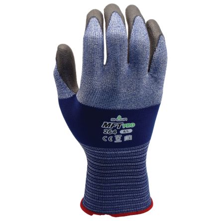 Showa KV660 Blue Kevlar Chemical Resistant, Cut Resistant Work Gloves, Size XL, PVC Coating [SHO2644]; 671-131