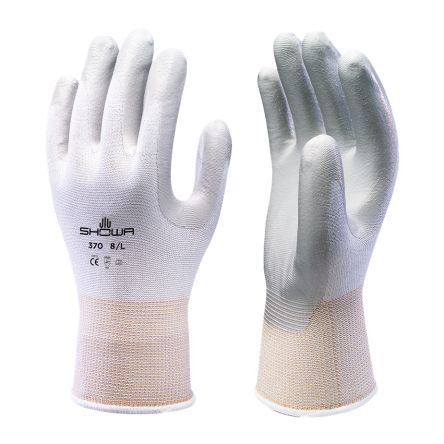Showa 370 NBR Grey, White Nylon Abrasion Resistant, Anti-Slip, General Purpose, Good Dexterity, Tear Resistant Work [SHO3703]; 671-180
