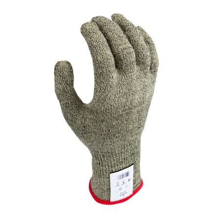 Showa 257X Black, Yellow 10 Gauge Para-Aramid, Polyester, Stainless Steel Fibre Yarn Cut Resistant, Heat Resistant Work [SHO257X5]; 671-246