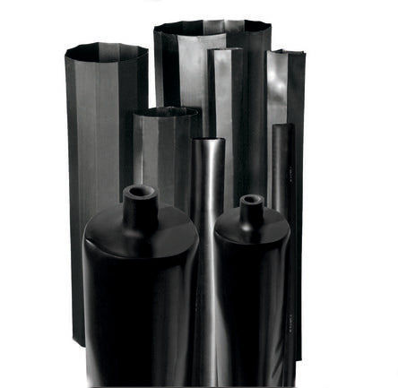 RS PRO Halogen Free Heat Shrink Tube, Black 52mm Sleeve Dia. x 100m Length 4:1 Ratio [0]; 671-575