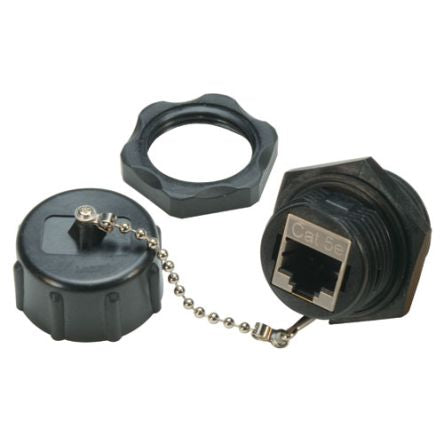 L-Com WPB Series Male Ethernet Connector, Screw, Nickel Plated Brass Shield Horizontal [WPBHC5E]; 671-702