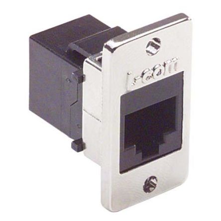 L-Com ECF Series Ethernet Connector, Panel Mount, Cat3 Straight 1 Port 1 -Way [ECF504-C3]; 671-708