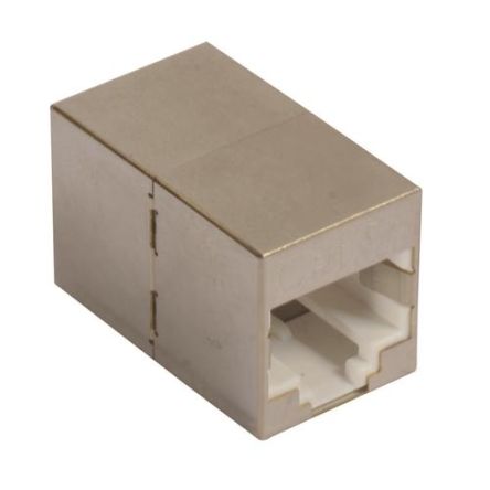 L-Com TDG Series 2-Port RJ45 Coupler, Cat5e, Nickel Plated Brass [TDG1026KS-C5E-MNL]; 671-716