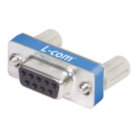 L-Com DMA 9 Way Through Hole D-sub Connector Socket, 2.77mm Pitch, with Boardlocks, Screw Locks [DMA021T]; 671-722