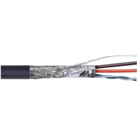 L-Com CBL Series Twisted Pair Cable, 4 Cores, Screened, 20 → 28 AWG, 100ft, USB Cable [CBL-USBZ-2820-100]; 671-728