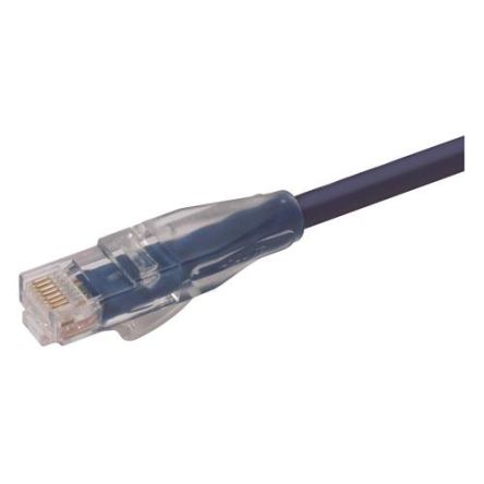 L-ComTRD, 2ft Cat6, Blue RJ45 to Male RJ45 Male, Copper Braid Shielded, Terminated PVC Sheath [TRD695BL-2]; 671-740