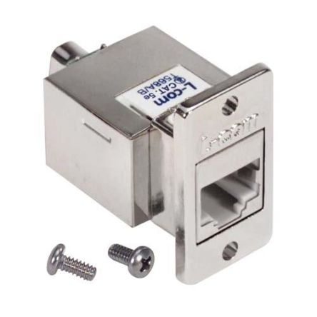 L-Com ECF Series Ethernet Connector, Flange Mount, Cat6a Straight 1 Port 1 -Way [ECF110C5E-S]; 671-765