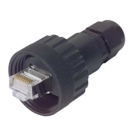 L-Com WJA Series Male Ethernet Connector, Cable, Cat5e Horizontal [WJAM315]; 671-766