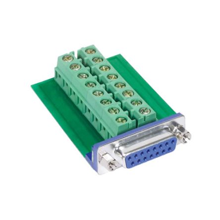 L-Com DGB 15 Way Through Hole D-sub Connector Socket, 2.77mm Pitch, with Boardlocks, Screw Locks [DGB15FT]; 671-773