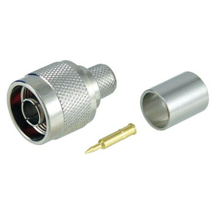 L-Com ANM Series, Plug Cable Mount N Connector, Crimp Termination, Straight Body [ANM-1406]; 671-812