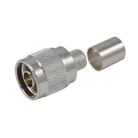 L-Com ANM Series, Plug Cable Mount N Connector, Crimp Termination, Straight Body [ANM-1420]; 671-813
