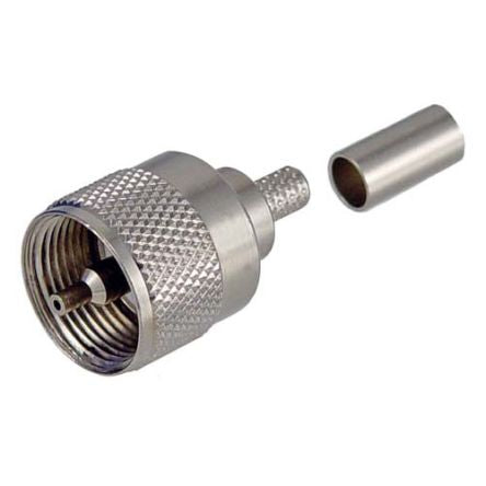 L-Com AUM Series, Plug Cable Mount UHF Connector, Crimp Termination, Straight Body [AUM-1700]; 671-818
