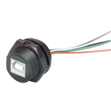 L-Com Straight, Socket- Single Port Type USB Type B 2 USB Connector [WPUSBBF]; 671-849