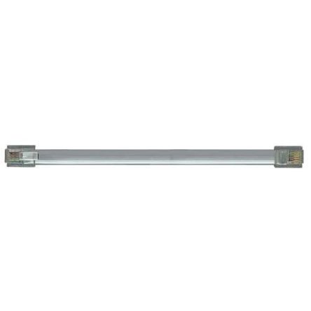 L-ComTDC, 3ft, White RJ12 to Male RJ12 Male, Copper Braid Shielded, Terminated PVC Sheath [TDC057-1]; 671-851