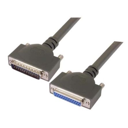 L-Com Male 25 Pin D-sub to Female 25 Pin D-sub Serial Cable, 5ft PVC, CPM Series [CPMS25MF-10]; 671-859