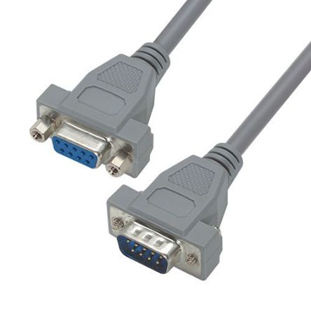 L-Com Male DB9 to Female DB9 Serial Cable, 5ft PVC, CSM Series [CSM9MF-5]; 671-865
