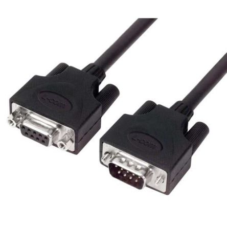 L-Com Male DB9 to Female DB9 Serial Cable, 5ft PVC, CSM Series [CSMUZ9MF-5]; 671-868