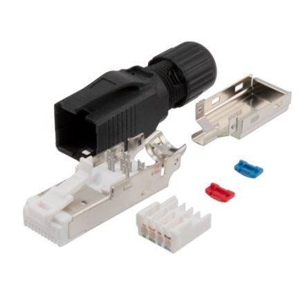 L-Com TSP Series Male Ethernet Connector, Surface Mount, Cat6a Straight 1 Port 1 -Way [TSPFTC6AS-POE]; 671-901