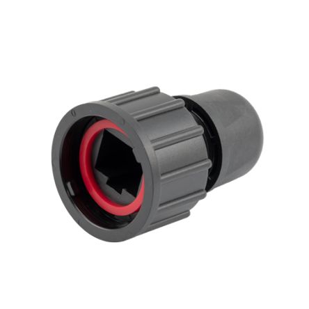 L-Com WP6 Series Male Ethernet Connector, Cable Horizontal [WP67-RJ45-DC]; 671-902