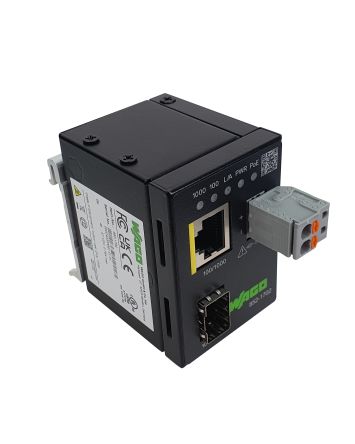 WAGO RJ45, SFP Ethernet Media Converter, 100/1000Mbit/s, Multi Mode 80km [852-1702]; 676-022