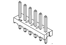 Molex 41771 Series Vertical Through Hole PCB Header, 8 Contact(s), 3.96 mm Pitch, 1 Row(s), Shrouded [26-61-2080]; 683-530
