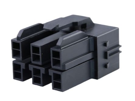 Molex, 151049 Receptacle Connector Housing, 6.5mm Pitch, 6 Way, 2 Row [151049-2606]; 683-535