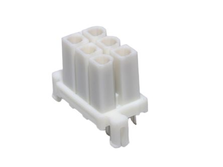 Molex 42385 Series Right Angle Through Hole PCB Header, 6 Contact(s), 4.2 mm Pitch, 1 Row(s), Shrouded [15-24-7061]; 683-550