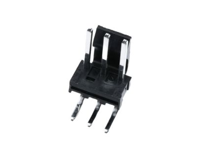Molex 171814 Series Right Angle Through Hole PCB Header, 3 Contact(s), 3.96 mm Pitch, 1 Row(s), Shrouded [171814-1003]; 683-571