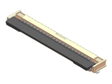 Molex, 2005, 200529-0170 1mm Pitch 17 Way Right Angle FPC Connector, ZIF [200529-0170]; 683-604