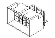 Molex 44428 Series Right Angle Surface PCB Header, 10 Contact(s), 3 mm Pitch, 2 Row(s), Shrouded [44428-1032]; 683-615