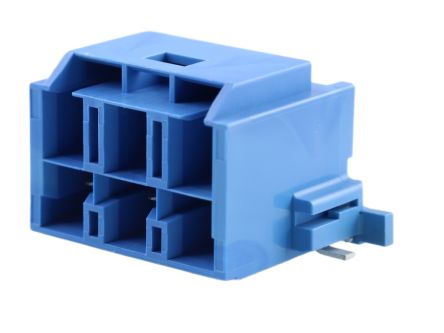 Molex 203555 Series Right Angle Surface PCB Header, 6 Contact(s), 6.5 mm Pitch, 2 Row(s), Shrouded [203555-2026]; 683-673