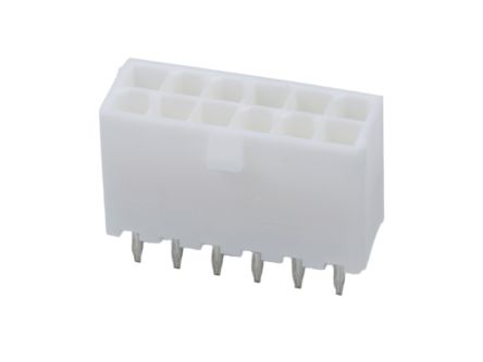 Molex 5566 Series Vertical PCB PCB Header, 12 Contact(s), 4.2 mm Pitch, 2 Row(s), Shrouded [39-29-6128]; 683-697