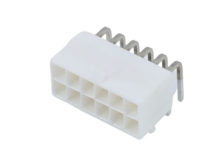 Molex 5569 Series Right Angle Through Hole PCB Header, 12 Contact(s), 4.2 mm Pitch, 2 Row(s), Shrouded [39-30-1122]; 683-704