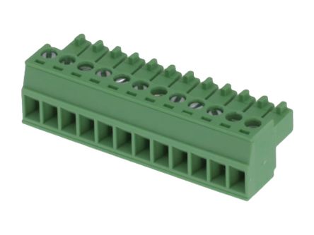 Molex, 3.5mm Pitch, 39500, 12 Way, Horizontal, Pluggable Terminal Block, Plug, Cable Mount, Screw Termination, [39500-5012]; 683-710