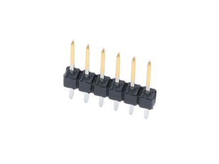 Molex 42375 Series Vertical Through Hole PCB Header, 6 Contact(s), 2.54 mm Pitch, 1 Row(s), Unshrouded [22-28-4066]; 683-749