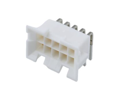 Molex 42404 Series Right Angle PCB PCB Header, 10 Contact(s), 4.2 mm Pitch, 2 Row(s), Shrouded [15-24-6103]; 683-802