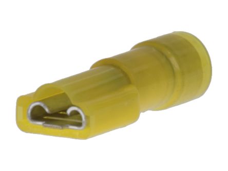 Molex 19606 Yellow Nylon Female Spade Connector, Quick Disconnect, 6.35 x 0.81mm Tab Size [19606-0006]; 683-846