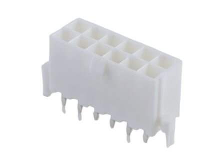 Molex 5566 Series Vertical PCB PCB Header, 12 Contact(s), 4.2 mm Pitch, 2 Row(s), Shrouded [39-29-9126]; 683-919