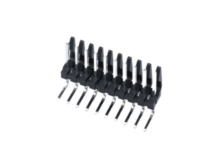 Molex 41672 Series Right Angle Through Hole PCB Header, 10 Contact(s), 3.96 mm Pitch, 1 Row(s), Unshrouded [26-48-1106]; 683-947