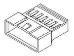 Molex, 35156 Male Connector Housing, 3.96mm Pitch, 6 Way, 1 Row [35184-1100]; 683-983