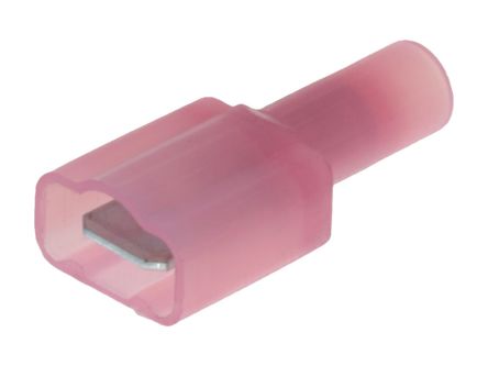 Molex 19004 Red Nylon Male Spade Connector, Quick Disconnect, 6.35 x 0.81mm Tab Size [19004-0004]; 684-023