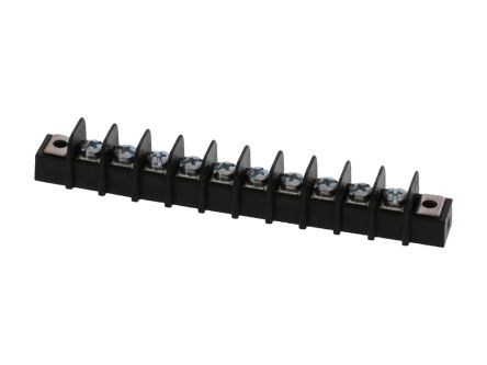 Molex Barrier Strip, 10 Contact, 9.53mm Pitch, 1 Row, 15A, 300 V [38720-0210]; 684-116