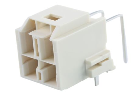 Molex 203555 Series Right Angle Through Hole PCB Header, 4 Contact(s), 6.5 mm Pitch, 2 Row(s), Shrouded [203555-1214]; 684-124