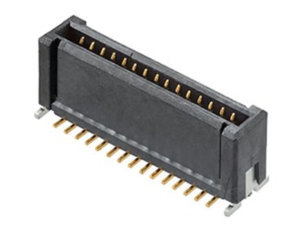 Molex 203955 Series Vertical PCB PCB Header, 50 Contact(s), 0.4 mm Pitch, 2 Row(s), Shrouded [203955-0501]; 684-129