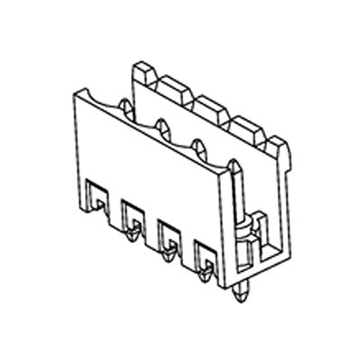 Molex 39521 Series Vertical Through Hole PCB Header, 4 Contact(s), 5 mm Pitch, 1 Row(s), Shrouded [39521-0004]; 684-144