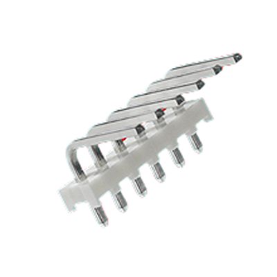 Molex 41772 Series Right Angle PCB PCB Header, 6 Contact(s), 3.96 mm Pitch, 1 Row(s), Shrouded [26-61-3060]; 684-190
