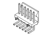 Molex 42492 Series Right Angle Through Hole PCB Header, 3 Contact(s), 3.96 mm Pitch, 1 Row(s), Shrouded [26-64-5030]; 684-194
