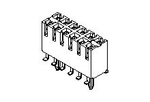 Molex 71395 Series Vertical Surface PCB Header, 10 Contact(s), 2.54 mm Pitch, 2 Row(s), Shrouded [15-45-3510]; 684-222