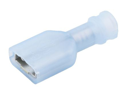 Molex 19003 Blue Insulated Female Spade Connector, Quick Disconnect, 6.35 x 0.81mm Tab Size [19003-0042]; 684-258